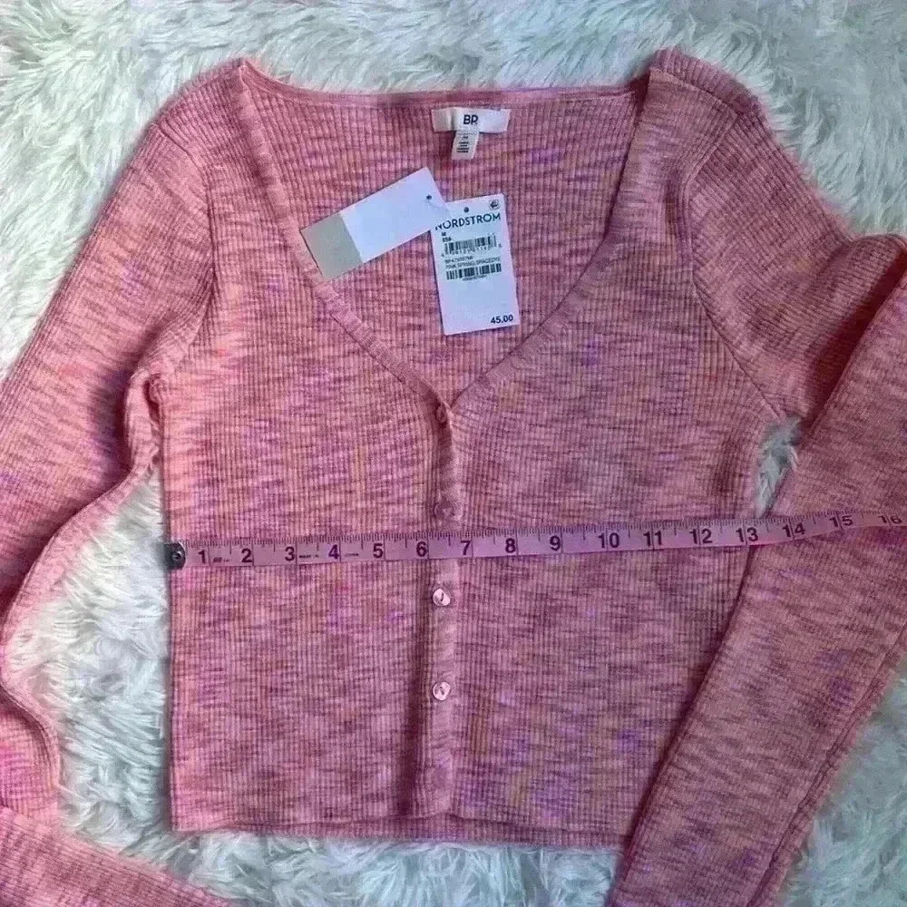 BP Nordstrom’s Pink Space dye cardigan.  Size Medium. NWT. - Picture 4 of 5